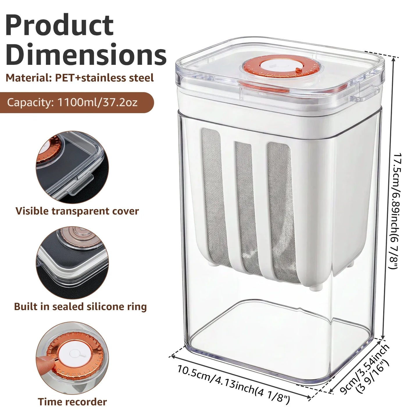 Yogurt Filter Food Strainer 1100ML Yogurt Machine Filter Screen