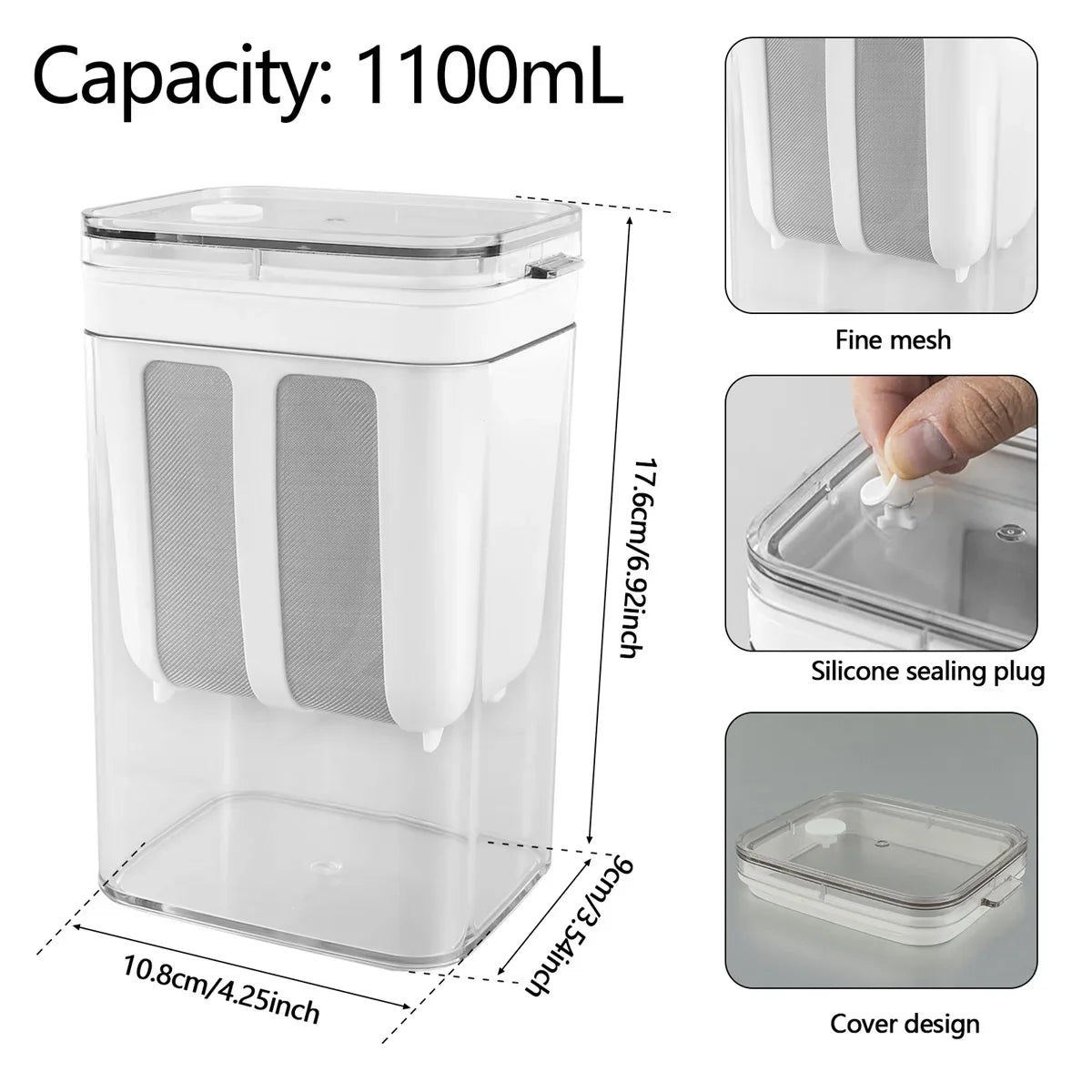 Yogurt Filter Food Strainer 1100ML Yogurt Machine Filter Screen
