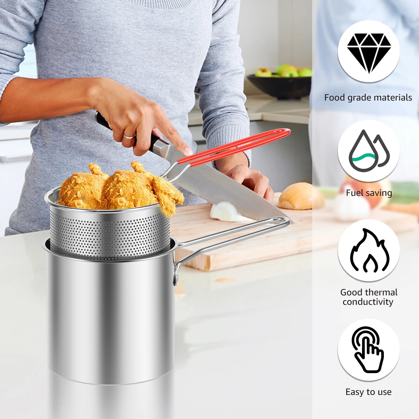 FryMaster™ Steel Fryer 🍳🔥 — Crispy Cooking Made Easy