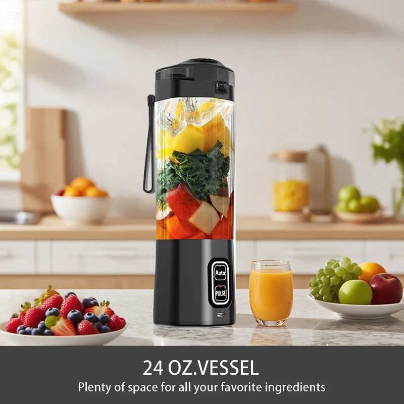 700ml USB Rechargeable 6-Blade Portable Blender