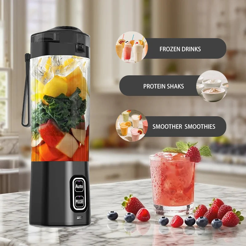 700ml USB Rechargeable 6-Blade Portable Blender