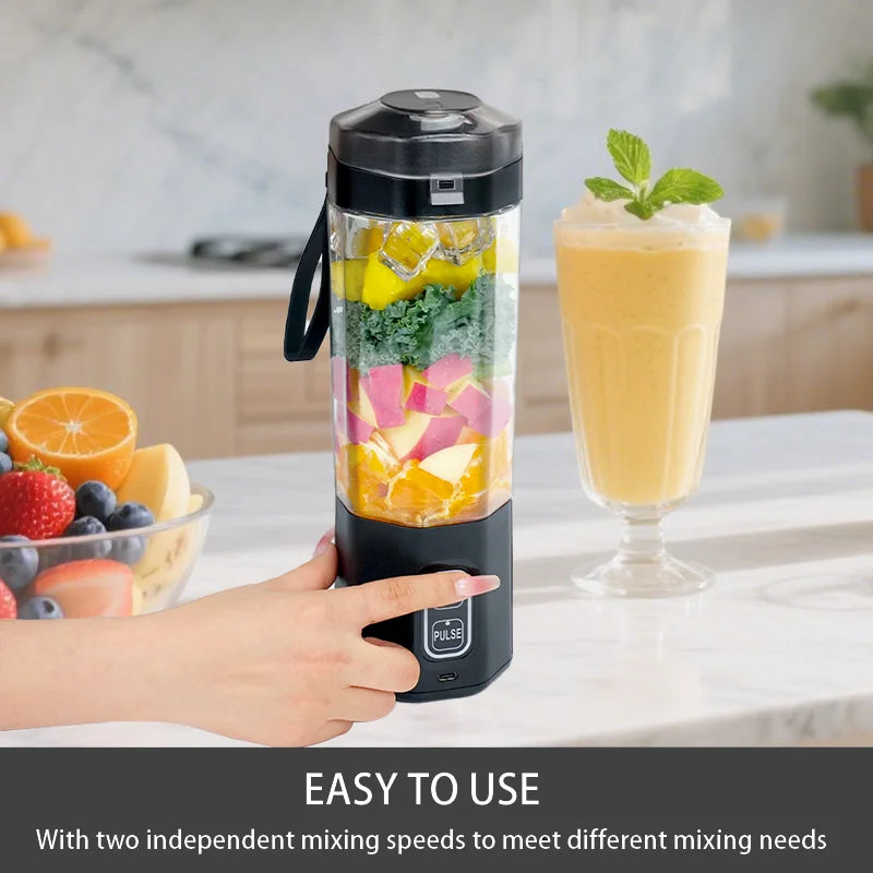 700ml USB Rechargeable 6-Blade Portable Blender