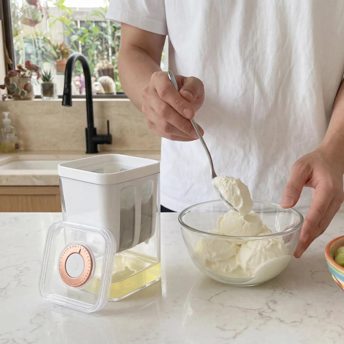 Yogurt Filter Food Strainer 1100ML Yogurt Machine Filter Screen