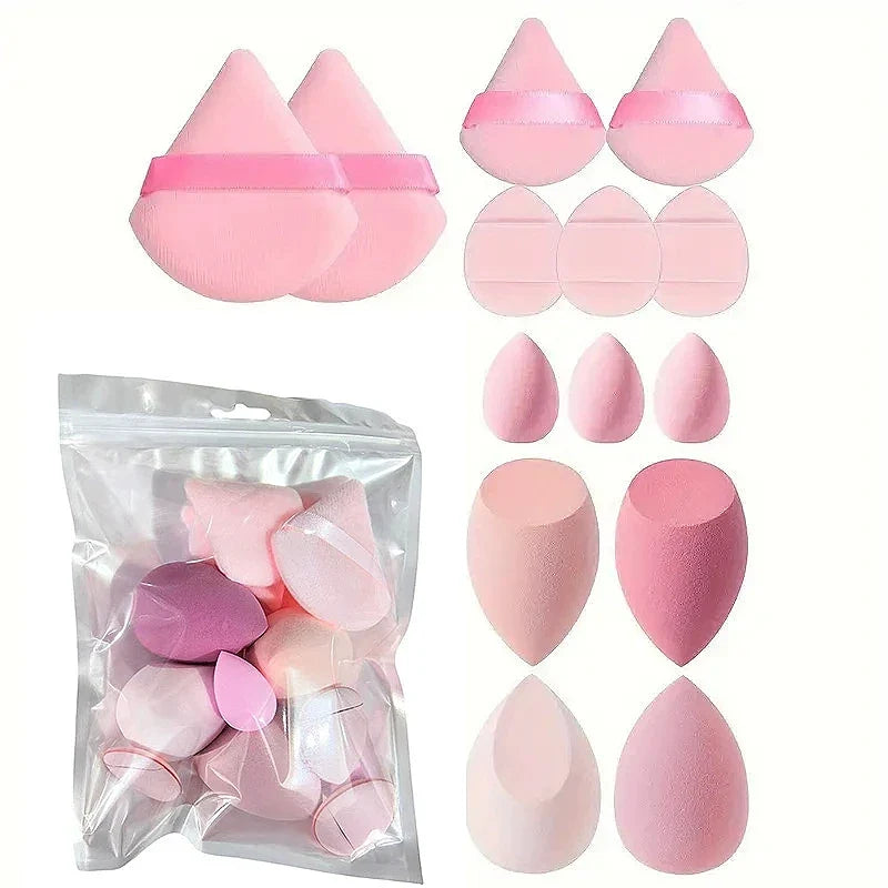 33pcs beauty set makeup kit  large and small beauty sponges for flawless makeup application and removal of makeup full set