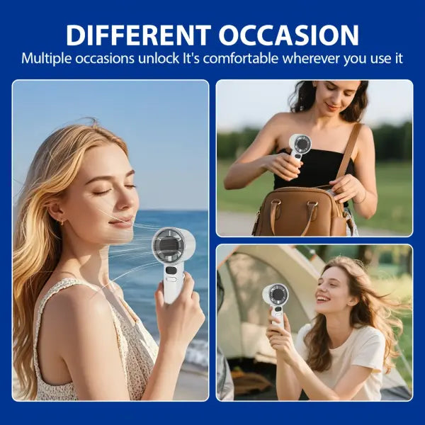 USB Charging Handheld Mini Plastic Fan for Portable Summer Cooling